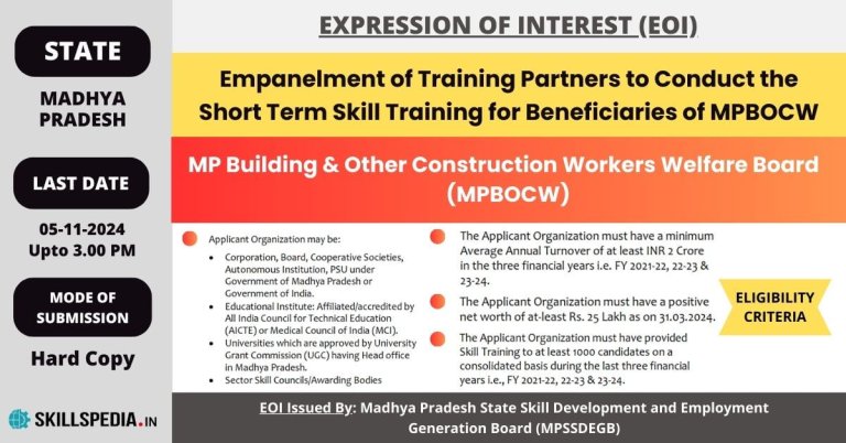 Skill Development Tenders Rfp Eoi Skillspedia In