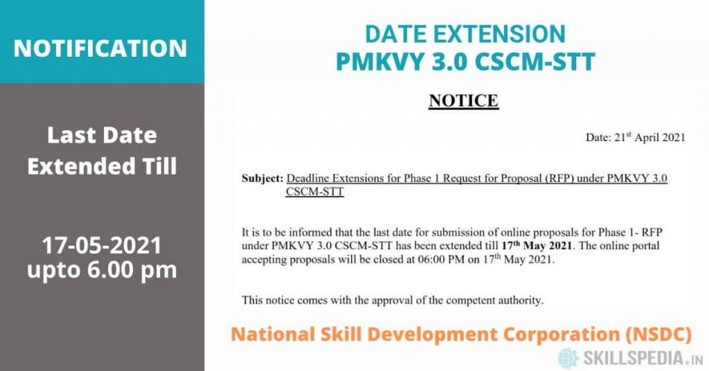 SKILLSPEDIA-notice-RFP-dealine-extension-PMKVY3.0