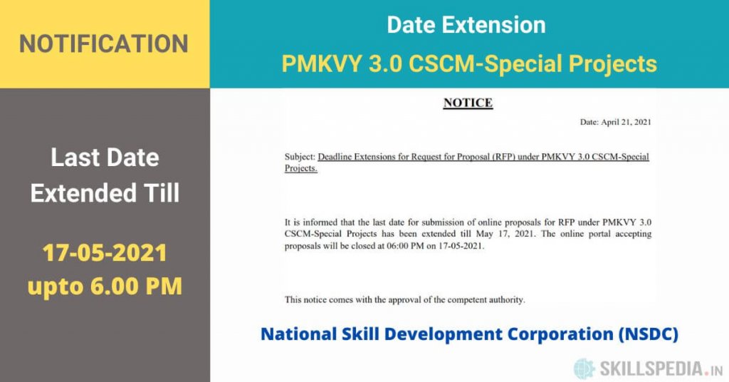 SKILLSPEDIA-notice-RFP-dealine-extension-SPECIAL-PROJECTS-PMKVY3.0