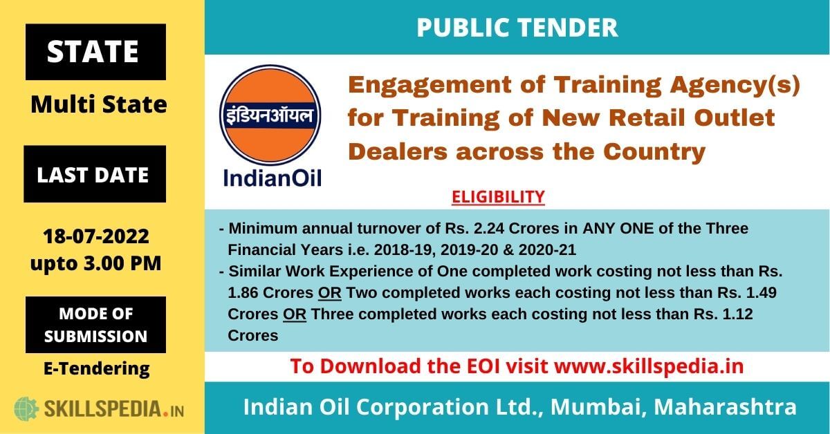 SKILLSPEDIA-TENDER-IOCL-TRAINING-NEW-RETAIL-OUTLET-DEALERS