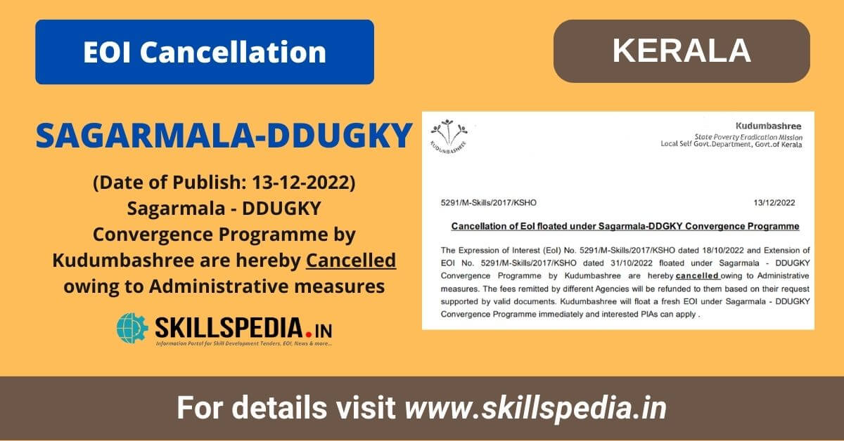 SKILLSPEDIA-EOI-CANCELLATION-SAGARMALA-KERALA