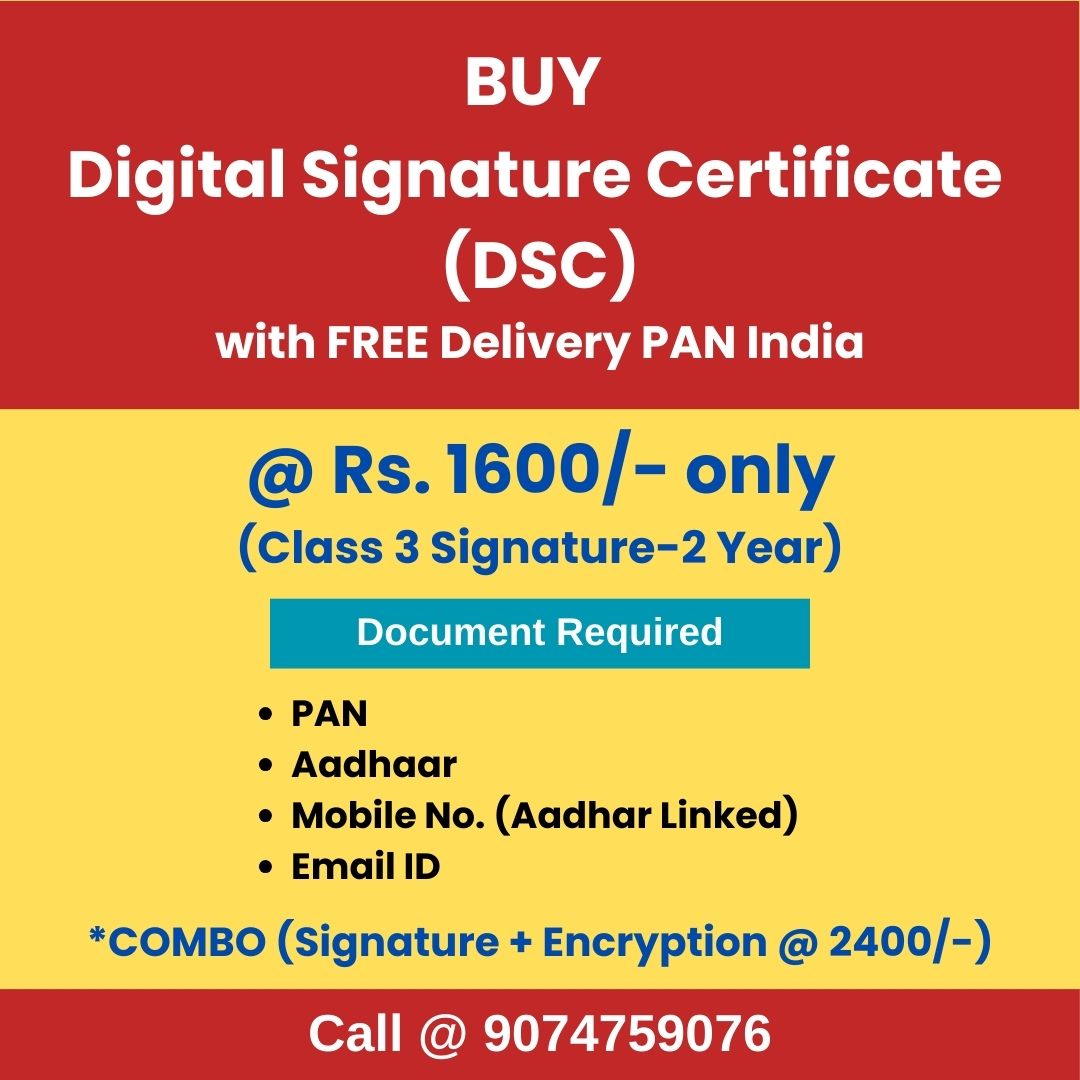 Buy Digital Signature DSC with Free Delivery near me