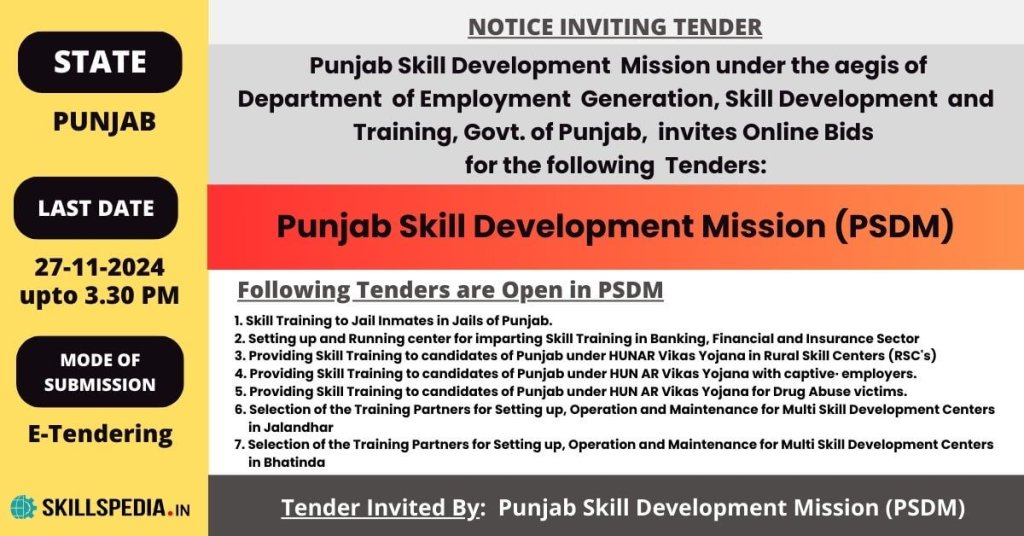 SKILLSPEDIA-PSDM-TENDERS