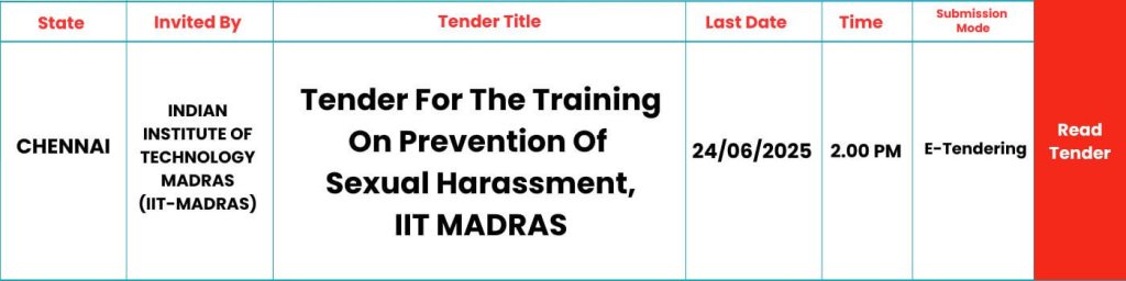 SKILLSPEDIA-TENDER-IIT MADRAS