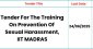 IIT Madras POSH Training Tender 2025 | Prevention of Sexual Harassment Workshop Services