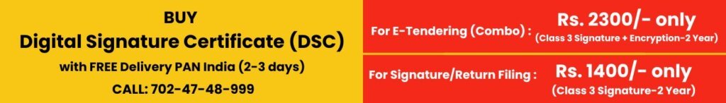 BUY Digital Signature Certificate (DSC)