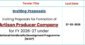 Inviting Proposals for Formation of Artisan Producer Company (APO) for FY 2026-27 under National Handicrafts Development Programme (NHDP)